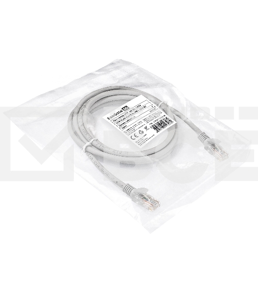 Патч-корд ExeGate EX286383RUS UTP-RJ45-RJ45-5e-2M-LSZH-GY, UTP, cat.5e, LSZH, 2м, серый