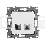 Розетка ETIKA RJ11+RJ45 кат. 5 UTP, бел. ETIKA Розетка RJ11+RJ45 кат. 5 UTP, бел., фото4