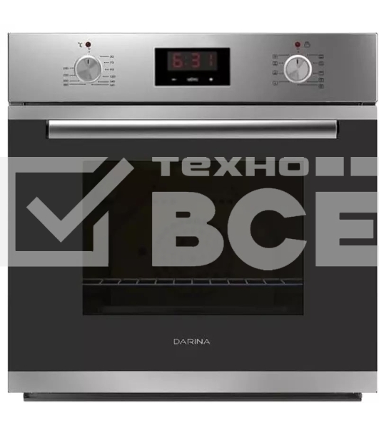 Духовой шкаф электрический Darina 1U5 BDE 112 708 X5 серебристый, встраиваемый