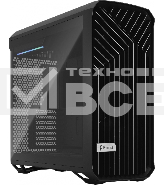 Компьютерный корпус Fractal Design Torrent Black TG Light Tint/E-ATX, TG, 2x3.5, 4x2.5, 7xPCI, 1xUSB-C, 2xUSB3.0/2x180mm, 3x140mm fans inc./FD-C-TOR1A-01