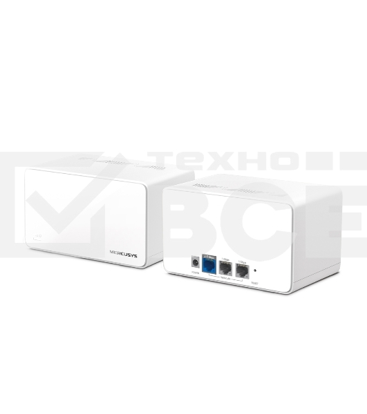 Домашняя Mesh Wi‑Fi система AX6000 Whole Home Mesh Wi-Fi 6 SystemSPEED: 1148 Mbps at 2.4 GHz + 4804 Mbps at 5 GHzSPEC: Internal Antennas, 1× 2.5 Gbps Port (WAN/LAN auto-sensing), 2× Gigabit Ports (WAN/LAN auto-sensing), 1024-QAM, OFDMA, HE160FEATURE: MERC