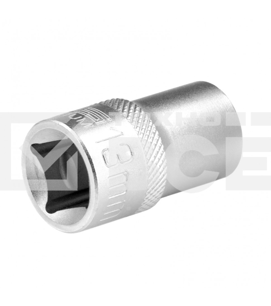 Головка торцевая, 13 мм, 12-гранная, CrV, под квадрат 1/2', хромированная Stels