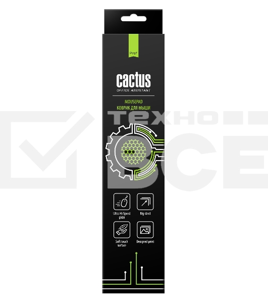 Коврик для мыши Cactus CS-MP-Pro03XL XL черный 400x300x3мм