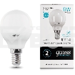 Лампа светодиодная LED 8Вт E14 220В 4100К Elementary шар 53128 Gauss, фото2