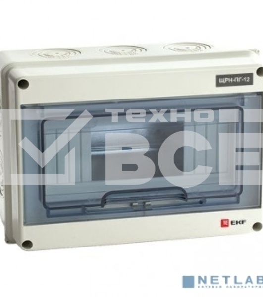Щит EKF pb65-n-pg-12 распред. навесной ЩРН-ПГ-12 (198х254х106) IP65 EKF PROxima