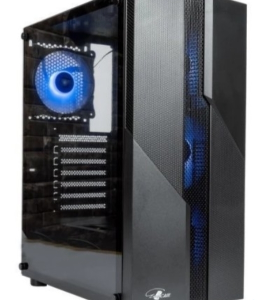 Компьютерный корпус ATX Eurocase A85 4ARGB черный без БП закаленное стекло USB 3.0