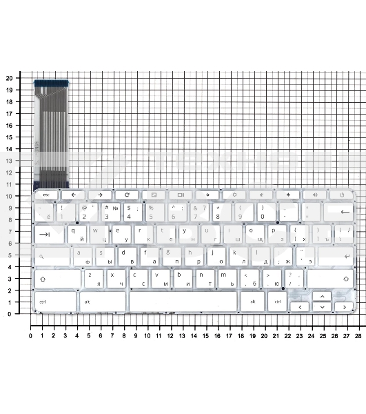 Клавиатура для ноутбука HP Chromebook 14 G3 G4 14-2000 14-ak 14-q белый