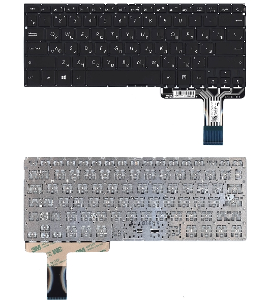 Клавиатура для ноутбука Asus UX330U UX330UA черная с подсветкой