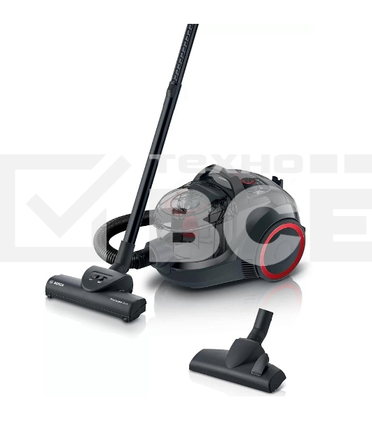 Пылесос Bosch BGS21WPOW черный, 2000 Вт, уборка сухая, пылесборник контейнер, 2 л