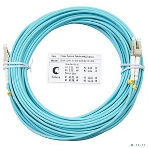 Комм. шнур оптический Cabeus Tight Buffer, Duplex LC/LC, OM3 50/125, LSZH, 15м, Ø 3мм, серый хвостовик, аква, фото 1