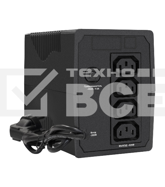 Источник бесперебойного питания ExeGate Power Back BNB-1000.LED.AVR.4C13 <1000VA/550W, LED, AVR, 4*C13, Black>