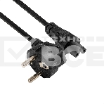 Кабель питания ноутбуков ExeGate Special PC5-0,5S (Евровилка Schuko->C5, 3*0.75mm2, CCA, черный, 0.5м), фото3