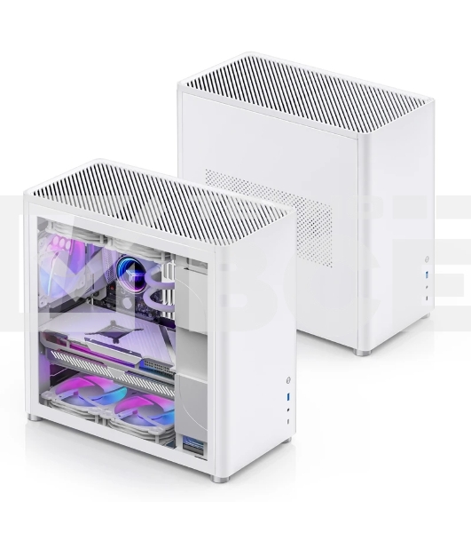 Компьютерный корпус JONSBO D40 White без БП, боковая панель из закаленного стекла, mini-ITX, micro-ATX, ATX, белый