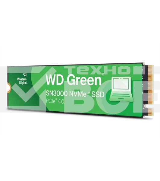 Твердотельный диск Western Digital WD Green SN3000, 1TB M.2 2280, PCI-E 3x4, [R/W - 5000/4200 MB/s]