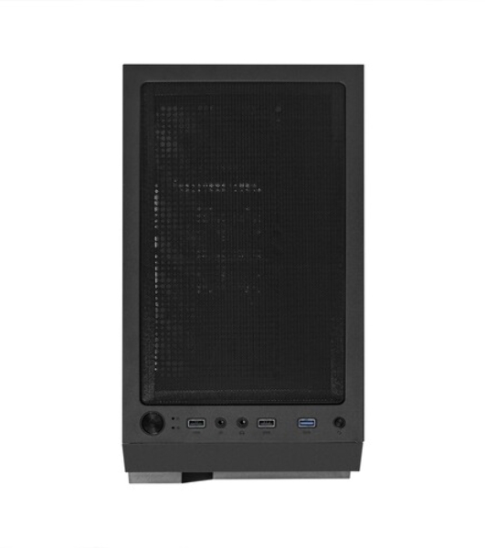 Компьютерный корпус Miditower ExeGate EVO-5001A-600NPX (ATX, БП 600NPX с вент. 12 см, 2хUSB+1хUSB 3.0+HD Audio, черный, 3 вент.12см с RGb подсветкой, боковая панель - закаленное стекло)