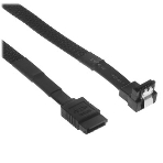 Кабель интерфейсный SATA Cablexpert CC-SATAM-DATA90-BL-100CM, Sata3 7pin/7pin, мет.защелка, угловой разъем, 100 см, черный, пакет, фото 1