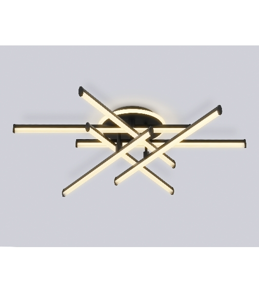 Потолочный светодиодный светильник Ambrella light FL6252 BK черный 97W 3000K-6400K 805*760*170 (ПДУ ИК)
