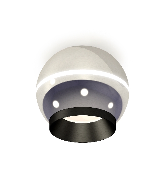 Светильник Ambrella Light XS1104001 PSL/PBK серебро полированное/черный полированный MR16 GU5.3 LED 3W 4200K (C1104, N7031)