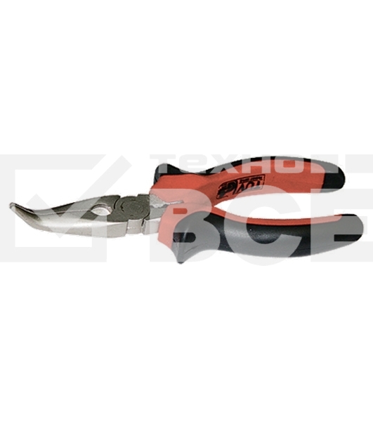 Длинногубцы Matrix black nickel 160 мм изогнутые, двухкомпонентные рукоятки