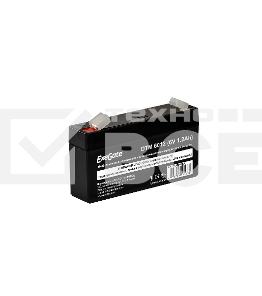 Батарея ExeGate EX282945RUS DTM 6012 (6V 1.2Ah, клеммы F1)