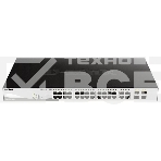 Коммутатор D-Link DGS-1210-28MP/FL1A, L2 Managed Switch with 24 10/100/1000Base-T ports and 4 100/1000Base-T/SFP combo-ports (24 PoE ports 802.3af/802.3at (30 W), PoE Budget 370 W).8K Mac address, 802.3x Flow C, фото 1