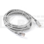 Патч-корд ExeGate EX286384RUS UTP-RJ45-RJ45-5e-3M-LSZH-GY, UTP, cat.5e, LSZH, 3м, серый, фото 1