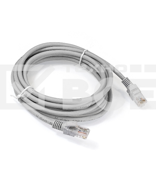 Патч-корд ExeGate EX286384RUS UTP-RJ45-RJ45-5e-3M-LSZH-GY, UTP, cat.5e, LSZH, 3м, серый