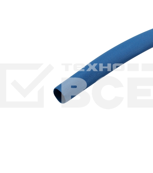Трубка термоусаживаемая Rexant 4,0/2,0 мм синяя, ролик 2,44 м