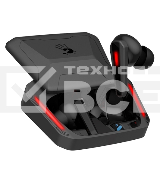 Наушники с микрофоном A4Tech Bloody M70 черный/красный вкладыши BT в ушной раковине (M70 BLACK+ RED)