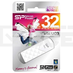 Флеш диск Silicon Power 32Gb Ultima U03 SP032GBUF2U03V1W USB2.0 белый