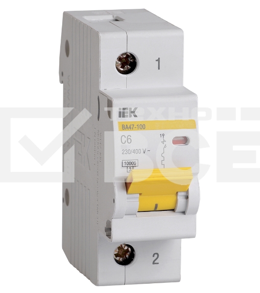 Автоматический выключатель IEK  ВА47-100 1P 6А 10кА х-ка C