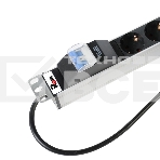 Вертикальный блок розеток Rem-16 с авт. 16А, 25 Shuko, 16A, алюм., 42-48U, шнур 3 м., фото2