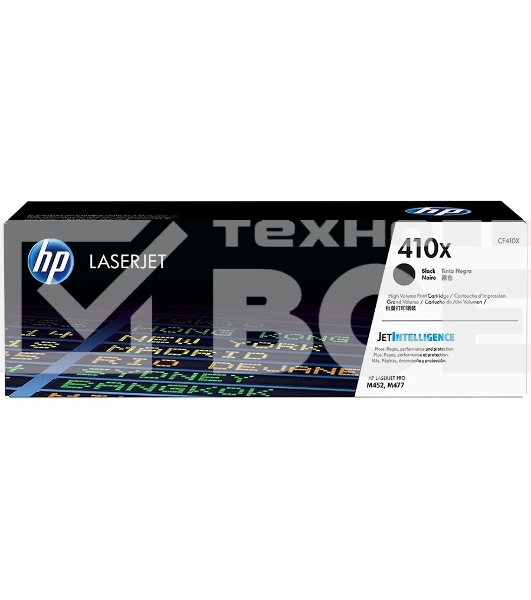 Картридж лазерный Hewlett-Packard HP 410X (CF410X) черный для LJ Pro M452/M477 6500 стр.