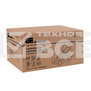 Газонокосилка электрическая Сибртех L1200, 1200 Вт