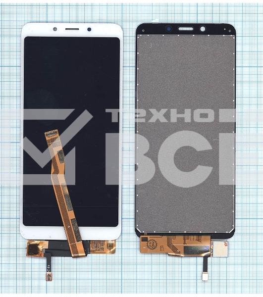 Дисплей для Xiaomi Redmi 6, Redmi 6A в сборе с тачскрином белый