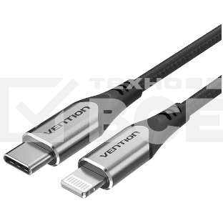 Кабель Vention USB 2.0 CM/Lightning 8M для iPad/iPhone - 1м. Серебристый