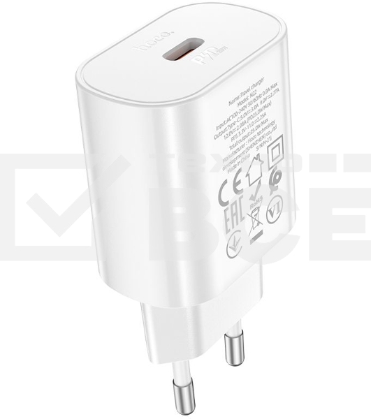 Сетевое зар./устр. Hoco N22 25W (PD+QC+AFC) USB Type-C универсальное белый