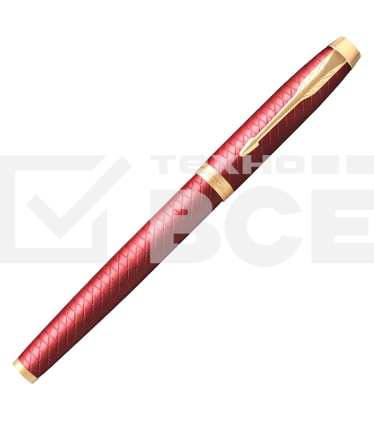 Ручка перьевая Parker IM Premium F318 (CW2143650) Red GT F сталь нержавеющая подар.кор.