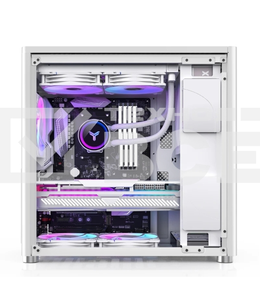 Компьютерный корпус JONSBO D40 White без БП, боковая панель из закаленного стекла, mini-ITX, micro-ATX, ATX, белый