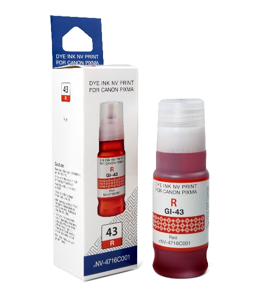 Чернила NVPrint GI-43 R (NV-4716C001) для Canon Pixma G540, G640 (70 мл) Red (в коробке) совместимые