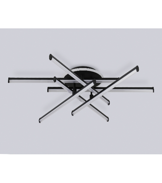 Потолочный светодиодный светильник Ambrella light FL6252 BK черный 97W 3000K-6400K 805*760*170 (ПДУ ИК)