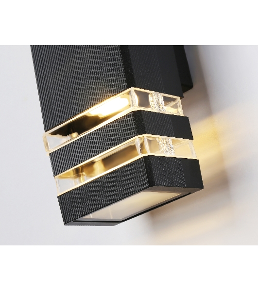 Светильник Ambrella light ST2574/2 BK/CL черный/прозрачный IP54 GU10/2 max 35W 310*110*65