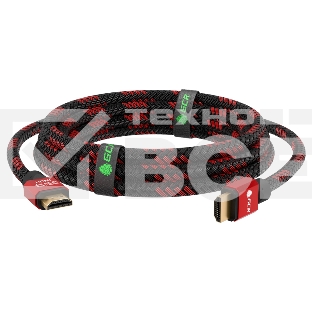 Кабель Greenconnect 1.5m Greenconnect HDMI 2.0, BICOLOR нейлон, AL корпус красный, HDR 4:2:2, Ultra HD, 4K 60 fps 60Hz/5K*30Hz, 3D, AUDIO, 18.0 Гбит/с, 28AWG