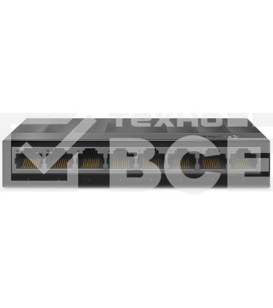 Коммутатор 8 ports Giga Unmanaged switch, 8 10/100/1000Mbps RJ-45 ports, plastic shell, desktop and wall mountable