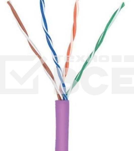 Кабель информационный Lanmaster TWT-5EUTP-NGLS кат.5е U/UTP не экранированный 4X2X24AWG PVC внутренний 305м фиолетовый