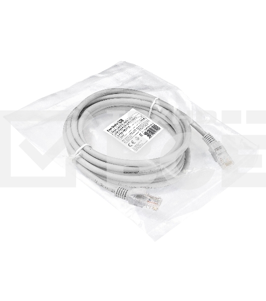 Патч-корд ExeGate EX286384RUS UTP-RJ45-RJ45-5e-3M-LSZH-GY, UTP, cat.5e, LSZH, 3м, серый