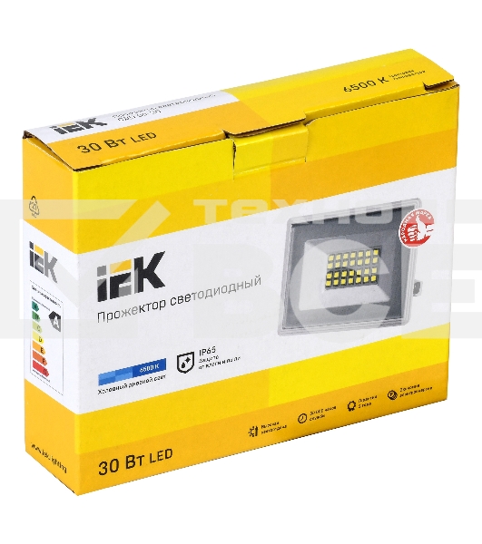 Прожектор уличный IEK СДО LPDO601-30-65-K01 светодиодный 30Вт корп.алюм.белый
