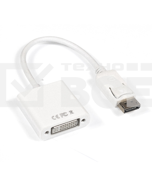 Кабель-переходник DisplayPort-DVI ExeGate EX284909RUS EX-DPM-DVIF-0.15 (20M/19F, 0,15м)