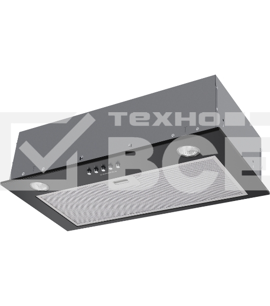 Вытяжка встраиваемая Maunfeld Crosby Singl 60 черный, 60 см, 850 куб. м/ч, 48 дБ