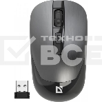 Мышь беспроводная Defender Wave MM-995 серебристый, 1600 dpi, радиоканал, USB, кнопки - 4, фото 1